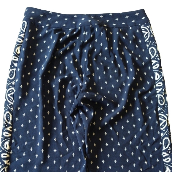 Cabi 5176 Blue Track Star Trouser Wide Leg Pants Lightweight Pockets Mixed Print - Picture 5 of 11